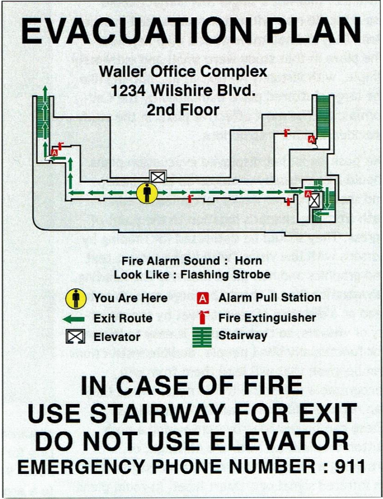 Evacuation and YOU ARE HERE Sign Maps