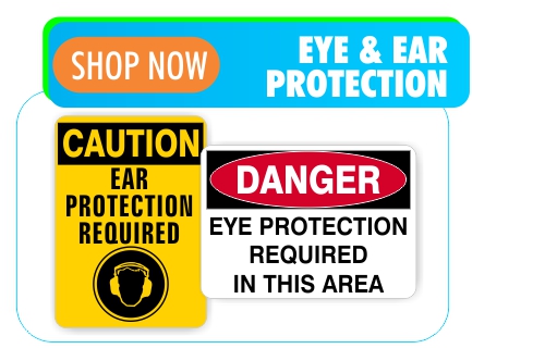 eye and ear protection safety signs