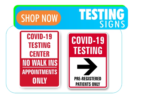 covid-19 testing signs