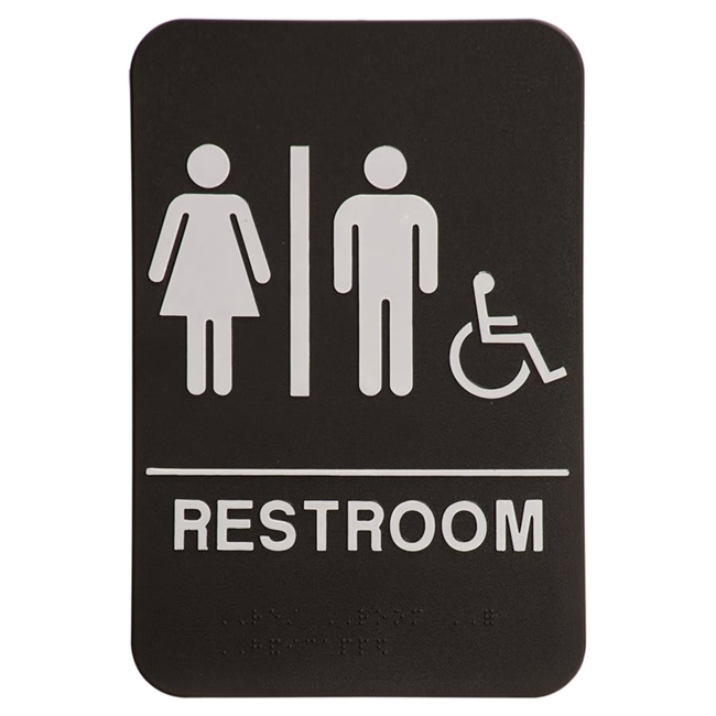 Quick Ship ADA Restroom Sign