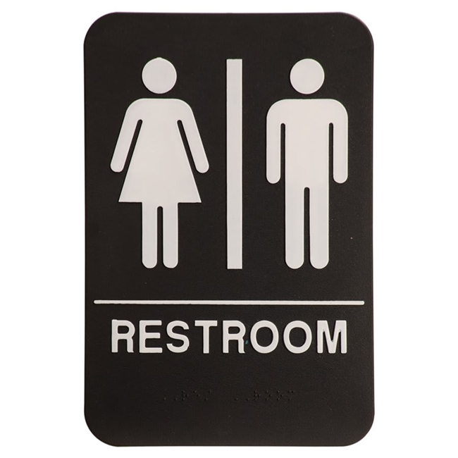 Quick Ship ADA Restroom Sign