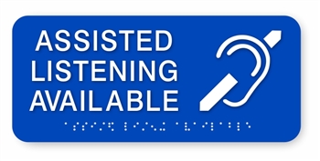 Assisted Listening Braille Sign