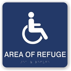 Area of Refuge Braille Sign