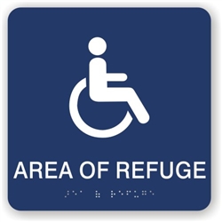 Area of Refuge Braille Sign