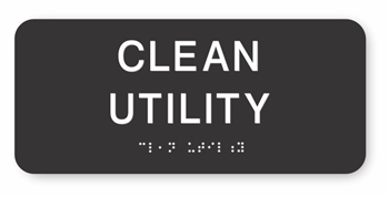 Clean Utility ADA Braille Sign