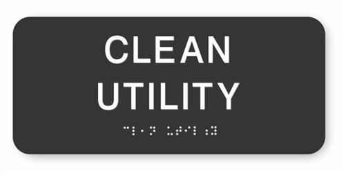 Clean Utility ADA Braille Sign