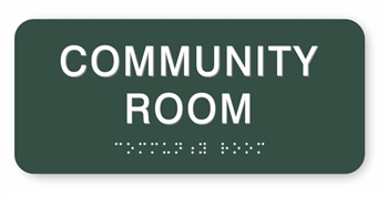 Community Room Braille Sign