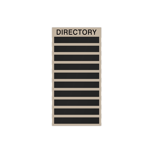 10 Windows - Large Directory Insert Window Sign, 12x24"