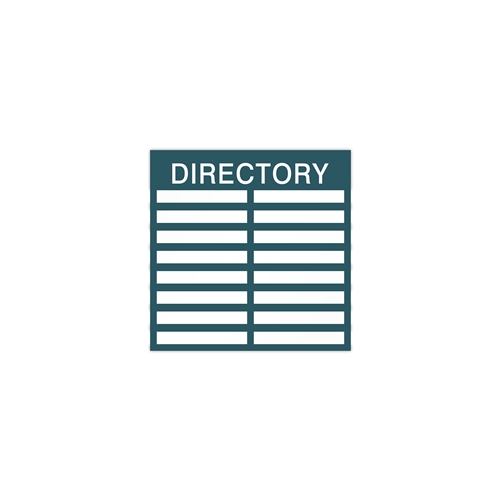 16 Windows - Large Directory Insert Window Sign, 15x15"