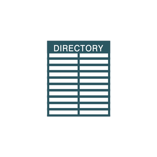 20 Windows - Large Directory Insert Window Sign, 15x18"