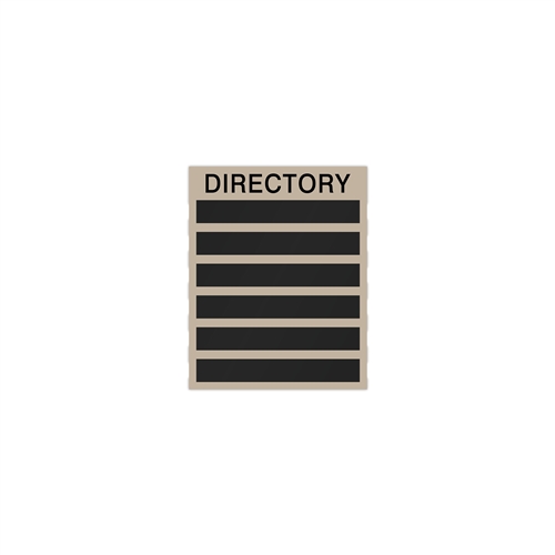 6 Windows - Large Directory Insert Window Sign, 12x15"