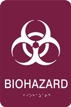 ADA Braille Biohazard Sign