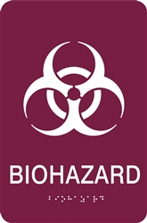 ADA Braille Biohazard Sign