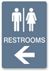 Directional Restroom Sign