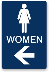 Directional Restroom Sign
