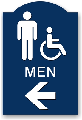 Directional Restroom Sign