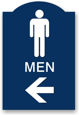 Directional Restroom Sign
