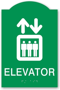 ADA Braille Elevator Sign
