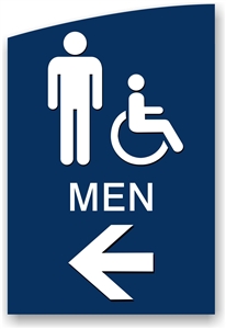 Directional Restroom Sign