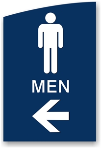 Directional Restroom Sign
