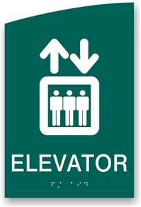 ADA Braille Elevator Sign