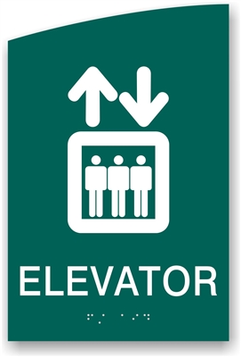ADA Braille Elevator Sign