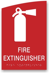 ADA Braille Fire Extinguisher Sign