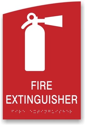 ADA Braille Fire Extinguisher Sign