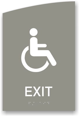 ADA Braille Exit Sign