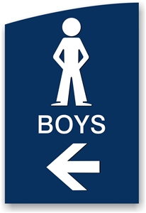 Directional Restroom Sign