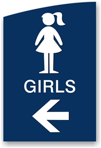 Directional Restroom Sign