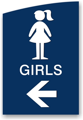 Directional Restroom Sign