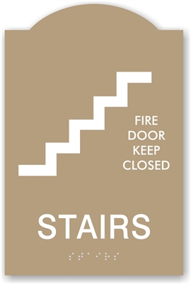 ADA Braille Stairs Sign