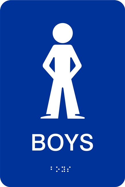 ADA Braille Boy's Restroom Sign