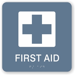 First Aid Braille Sign