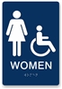 ADA Braille Women's Restroom Sign