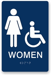 ADA Braille Women's Restroom Sign