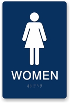 ADA Braille Women's Restroom Sign