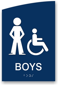 ADA Braille Boy's Restroom Sign