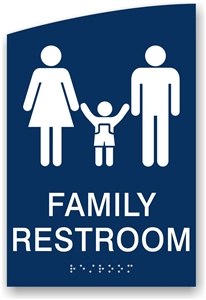 ADA Braille Family Restroom Sign