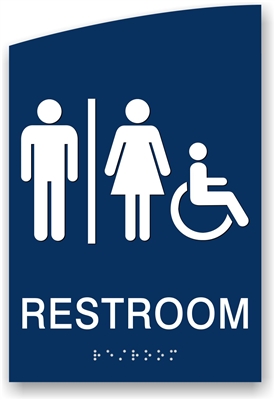 ADA Braille Restroom Sign