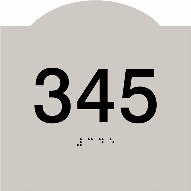 Room Number Braille Sign