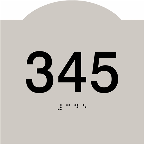Room Number Braille Sign