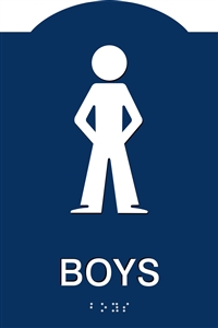 ADA Braille Boy's Restroom Sign