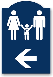 Directional Restroom Sign