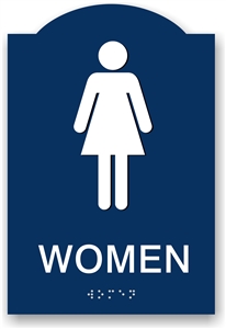 ADA Braille Women's Restroom Sign