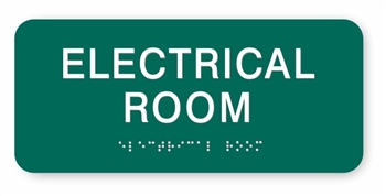 Electrical Room Braille Sign