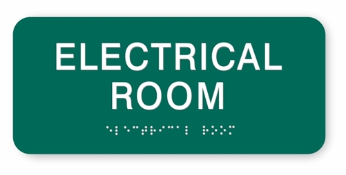 Electrical Room Braille Sign