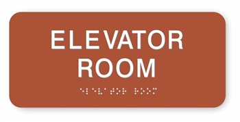 Elevator Room Braille Sign