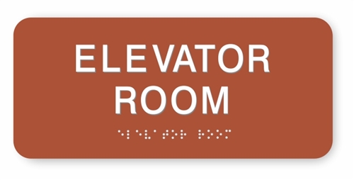 Elevator Room Braille Sign